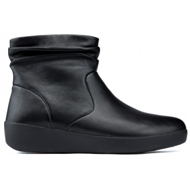 BOTINES FITFLOP SKATEBOOTIE LEATHER BLACK