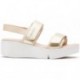 Sandalias Wonders B-7942 Amapola PLATINO