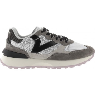 Deportivas Victoria 8807103 Rush Metal Glitter PLATA