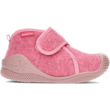 Pantuflas para niña de BIOMECANICS 241150B fieltro ROSA