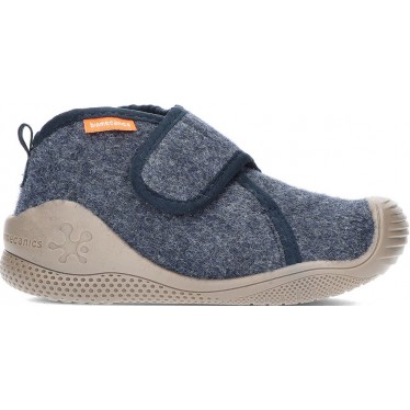 Pantufla para niño de BIOMECANICS 241150A fieltro AZUL_MARINO