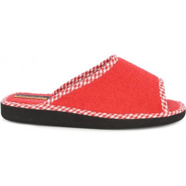 Pantuflas Doctor Cutillas 24502 Tejido toalla ROJO