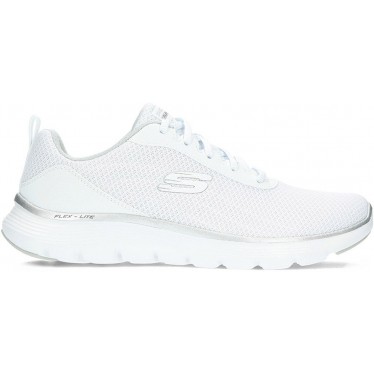 Deportivas para mujer de SKECHERS 150206 flex WHITE_SILVER