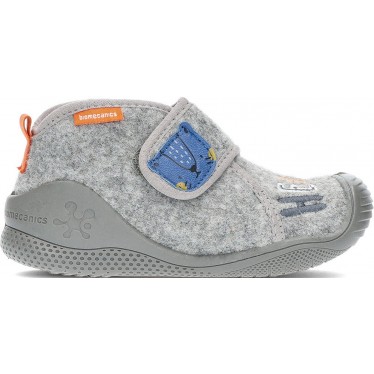 Pantuflas para niño de BIOMECANICS 241154 fieltro GRIS