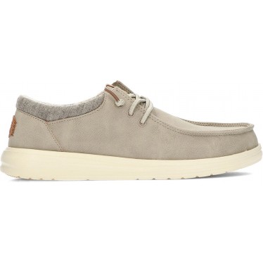 Mocasines para hombre de DUDE 43352 paul classic TAUPE_GREY