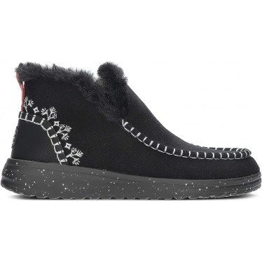 BOTINES DUDE DENNY FAUX SHEARLING 40208 BLACK