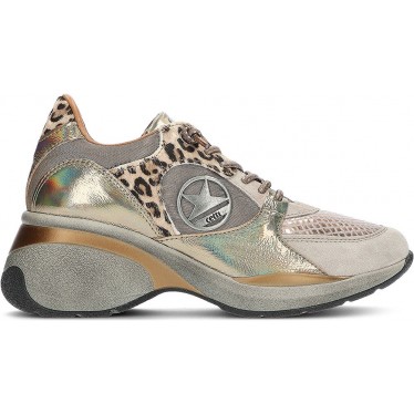 Sneakers para mujer Cetti C-1376 Metal y Animal print OLD_ROSE