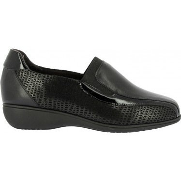 Mocasines para mujer Doctor Cutillas 53577 Print metalizado NEGRO