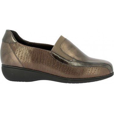 Mocasines para mujer Doctor Cutillas 53577 Print metalizado MARRON