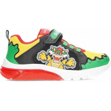 Deportivas con luz para niño GEOX Ciberdron Bowser J55LBE GREEN_RED