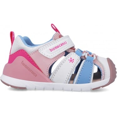 Sandalia para niña BIOMECANICS Sport 252135 BLANCO_ROSA_D113