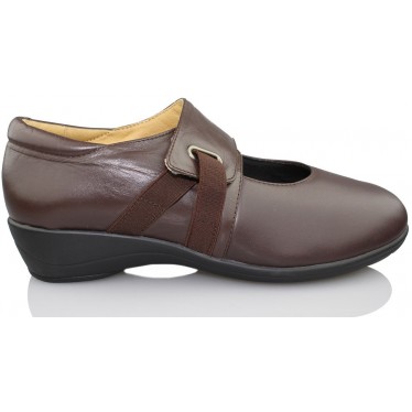 CALZAMEDI ZAPATO ORTOPEDICO MUJER ANCHO 0502 GOMA  MARRON